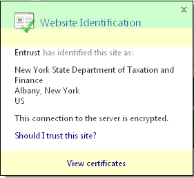 Example of an Entrust certificate